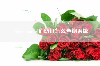 汕头消防证怎么查询系统