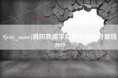 汕头消防救援学院招生录取分数线2019