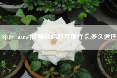 汕头诈骗冻结对方银行卡,多久返还