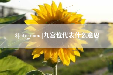 汕头九宫位代表什么意思