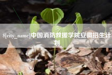 汕头中国消防救援学院安徽招生计划