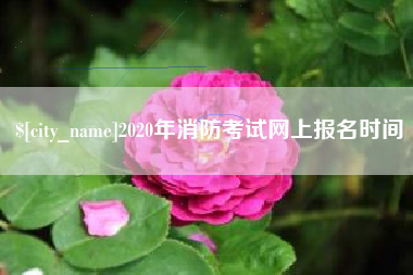 汕头2020年消防考试网上报名时间
