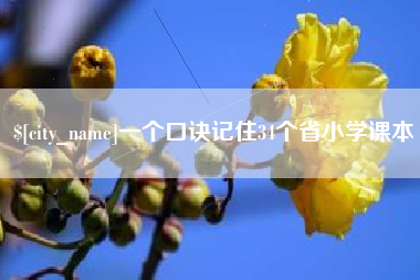 汕头一个口诀记住34个省小学课本