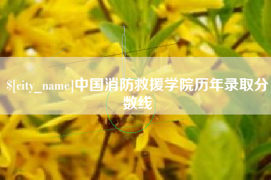 汕头中国消防救援学院历年录取分数线