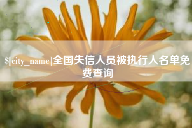 汕头全国失信人员被执行人名单免费查询