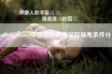 汕头中国消防救援学院报考条件分数