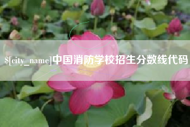 汕头中国消防学校招生分数线代码