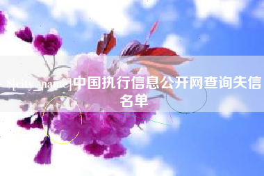 汕头中国执行信息公开网查询失信名单