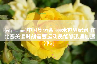 汕头中国奥运会5000米世界纪录-在比赛关键时刻需要运动员能够迅速加速冲刺