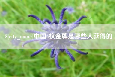 汕头中国6枚金牌是哪些人获得的
