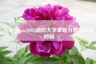 汕头2024消防大学录取分数线公布时间