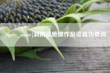 汕头消防设施操作员证真伪查询