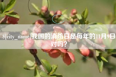 汕头我国的消防日是每年的11月9日对吗？