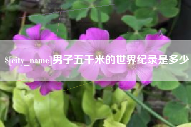 汕头男子五千米的世界纪录是多少