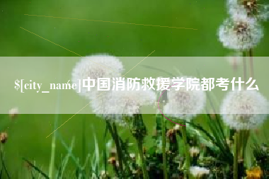 汕头中国消防救援学院都考什么