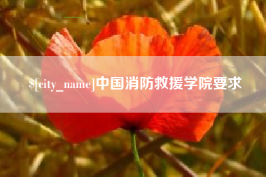 汕头中国消防救援学院要求