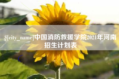 汕头中国消防救援学院2021年河南招生计划表