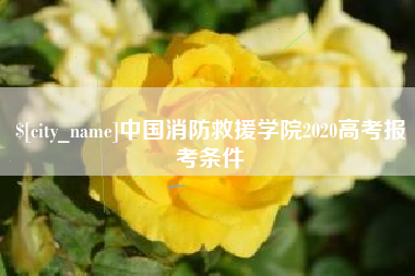 汕头中国消防救援学院2020高考报考条件