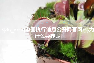 汕头中国执行信息公开网官网app为什么要钱呢